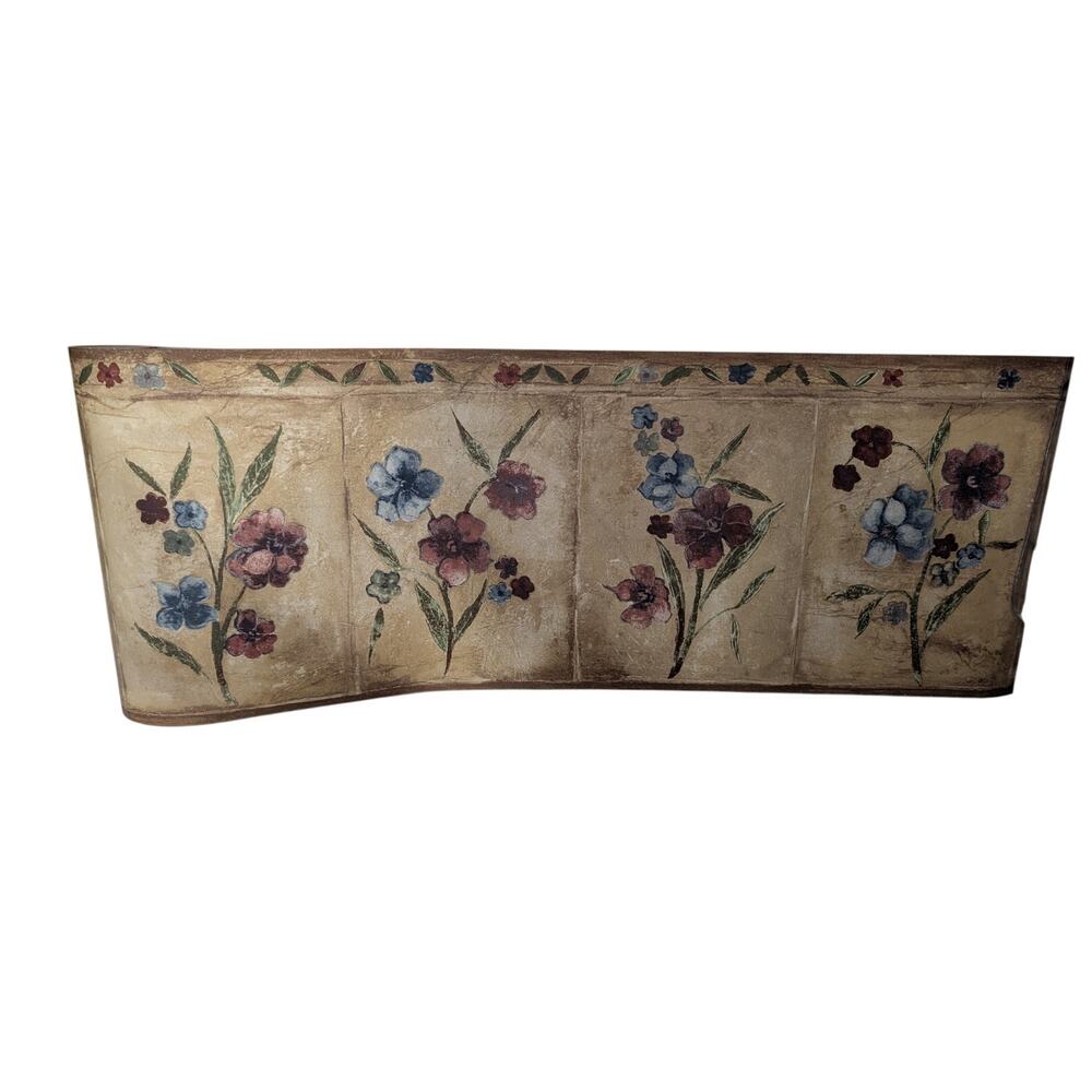 Norwall Floral Prepasted Wallpaper Border 3 Rolls